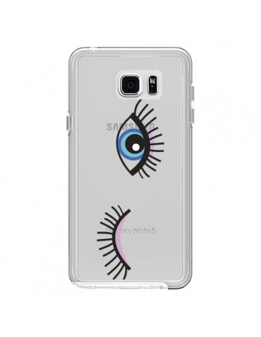 Coque Eyes Oeil Yeux Bleus Transparente pour Samsung Galaxy Note 5 -  Léa Clément