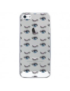 Coque iPhone 5/5S et SE Eyes Oeil Yeux Bleus Mosaïque...