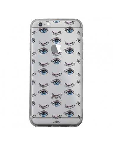Coque iPhone 6 Plus et 6S Plus Eyes Oeil Yeux Bleus Mosaïque Transparente -  Léa Clément