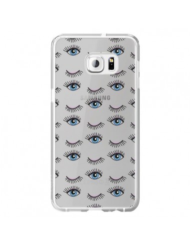 Coque Eyes Oeil Yeux Bleus Mosaïque Transparente pour Samsung Galaxy S6 Edge Plus -  Léa Clément