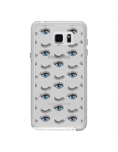 Coque Eyes Oeil Yeux Bleus Mosaïque Transparente pour Samsung Galaxy Note 5 -  Léa Clément