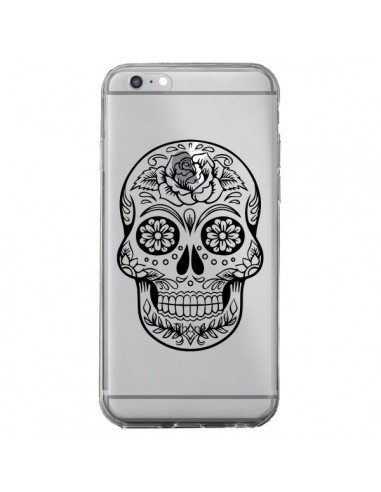 Coque iPhone 6 Plus et 6S Plus Tête de Mort Mexicaine Noir Transparente - Laetitia