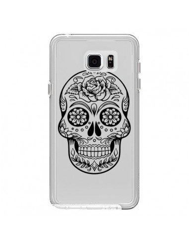 Coque Tête de Mort Mexicaine Noir Transparente pour Samsung Galaxy Note 5 - Laetitia