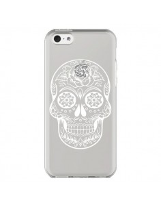 Coque iPhone 5C Tête de Mort Mexicaine Blanche...