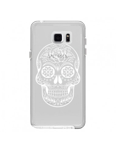 Coque Tête de Mort Mexicaine Blanche Transparente pour Samsung Galaxy Note 5 - Laetitia
