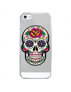Coque iPhone 5/5S et SE Tête de Mort Mexicaine Fleurs...