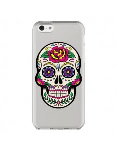 Coque iPhone 5C Tête de Mort Mexicaine Fleurs...