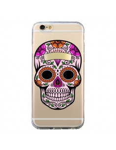 Coque iPhone 6 et 6S Tête de Mort Mexicaine Noir Rose...
