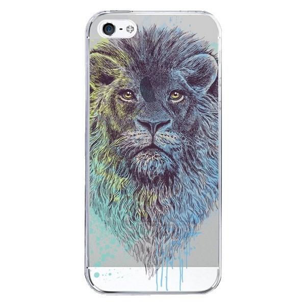 coque iphone 5 silicone lion