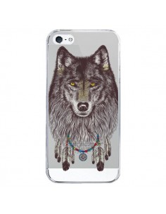 Coque iPhone 5/5S et SE Loup Wolf Attrape Reves...