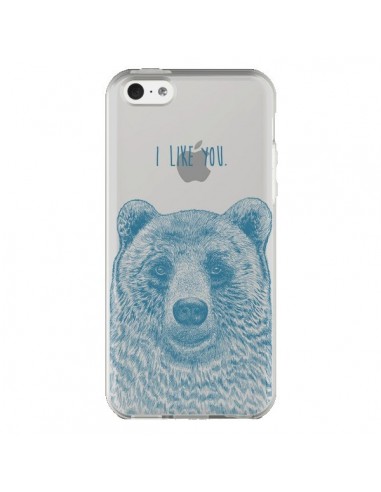 Coque iPhone 5C I Love You Bear Ours Ourson Transparente - Rachel Caldwell