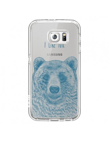 Coque I Love You Bear Ours Ourson Transparente pour Samsung Galaxy S6 - Rachel Caldwell