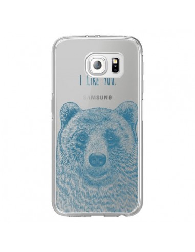Coque I Love You Bear Ours Ourson Transparente pour Samsung Galaxy S6 Edge - Rachel Caldwell
