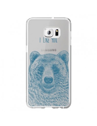 Coque I Love You Bear Ours Ourson Transparente pour Samsung Galaxy S6 Edge Plus - Rachel Caldwell