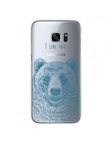 Coque I Love You Bear Ours Ourson Transparente pour Samsung Galaxy S7 - Rachel Caldwell