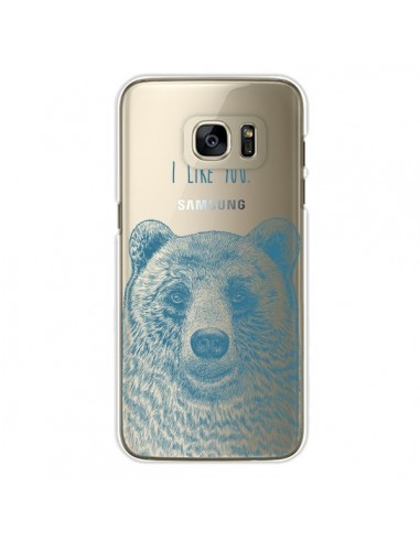 Coque I Love You Bear Ours Ourson Transparente pour Samsung Galaxy S7 Edge - Rachel Caldwell