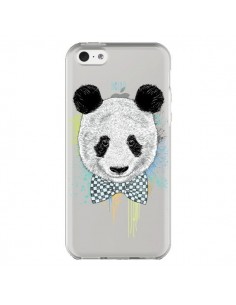 Coque iPhone 5C Panda Noeud Papillon Transparente -...