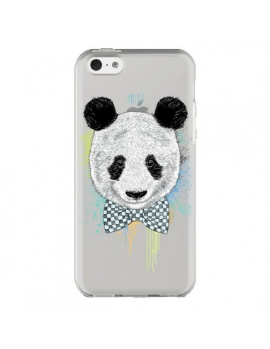 Coque iPhone 5C Panda Noeud Papillon Transparente - Rachel Caldwell