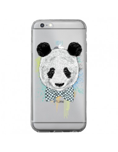 Coque iPhone 6 Plus et 6S Plus Panda Noeud Papillon Transparente - Rachel Caldwell
