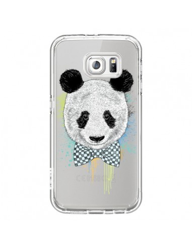 Coque Panda Noeud Papillon Transparente pour Samsung Galaxy S6 - Rachel Caldwell