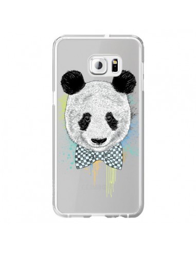 Coque Panda Noeud Papillon Transparente pour Samsung Galaxy S6 Edge Plus - Rachel Caldwell