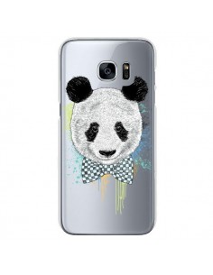 Coque Panda Noeud Papillon Transparente pour Samsung...