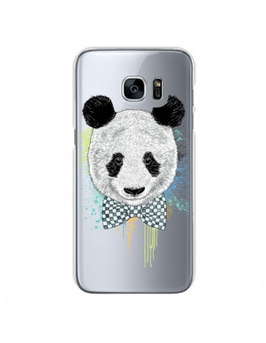 Coque Panda Noeud Papillon Transparente pour Samsung Galaxy S7 - Rachel Caldwell