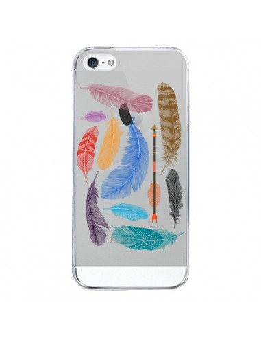 Coque iPhone 5/5S et SE Plume Feather Couleur Transparente - Rachel Caldwell