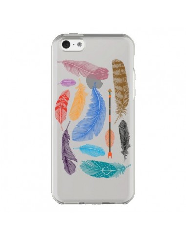 Coque iPhone 5C Plume Feather Couleur Transparente - Rachel Caldwell