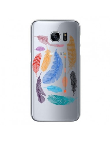 Coque Plume Feather Couleur Transparente pour Samsung Galaxy S7 - Rachel Caldwell