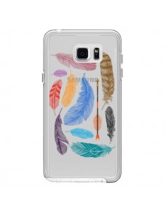Coque Plume Feather Couleur Transparente pour Samsung...