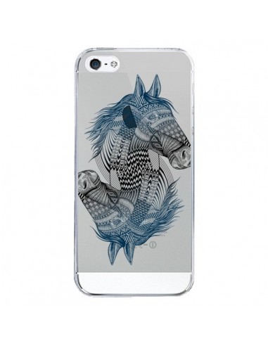 Coque iPhone 5/5S et SE Cheval Horse Double Transparente - Rachel Caldwell