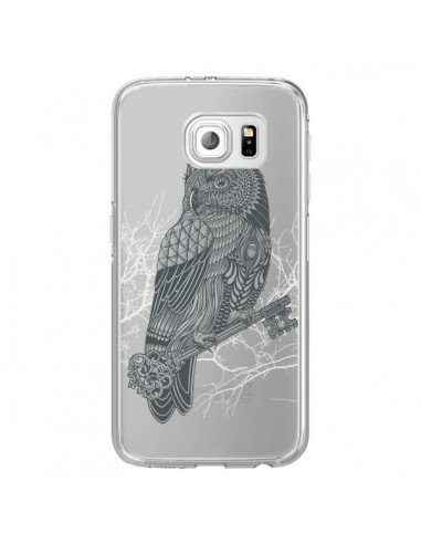 Coque Owl King Chouette Hibou Roi Transparente pour Samsung Galaxy S6 Edge - Rachel Caldwell