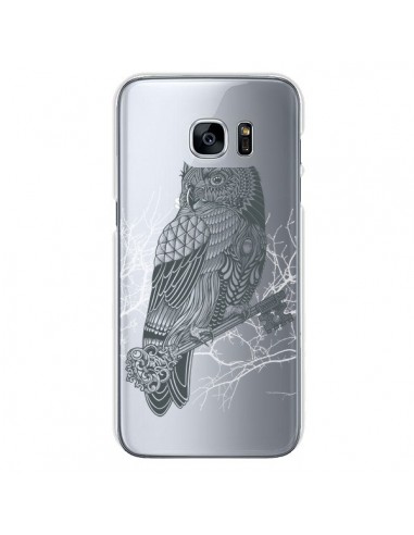 Coque Owl King Chouette Hibou Roi Transparente pour Samsung Galaxy S7 - Rachel Caldwell