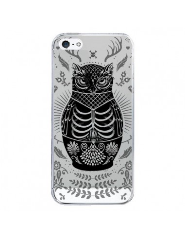 Coque iPhone 5/5S et SE Owl Chouette Hibou Squelette Transparente - Rachel Caldwell
