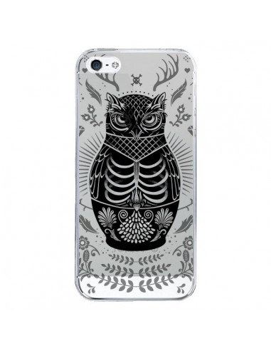 Coque iPhone 5/5S et SE Owl Chouette Hibou Squelette Transparente - Rachel Caldwell