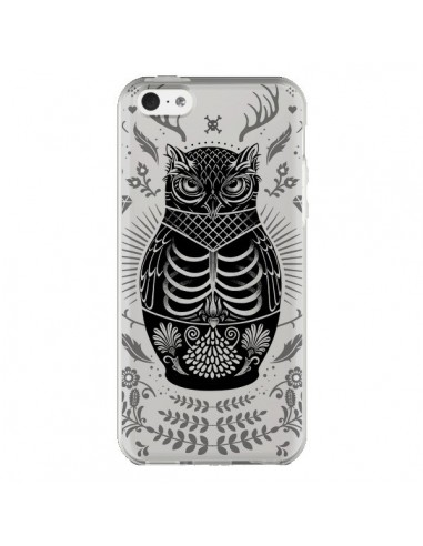 Coque iPhone 5C Owl Chouette Hibou Squelette Transparente - Rachel Caldwell