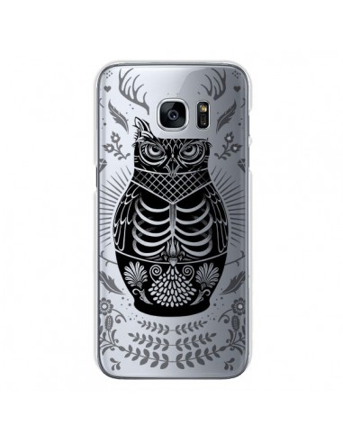 Coque Owl Chouette Hibou Squelette Transparente pour Samsung Galaxy S7 - Rachel Caldwell