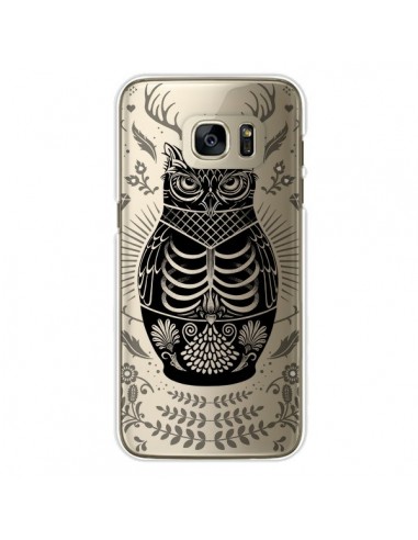 Coque Owl Chouette Hibou Squelette Transparente pour Samsung Galaxy S7 Edge - Rachel Caldwell