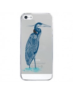 Coque iPhone 5/5S et SE Heron Blue Oiseau Transparente -...