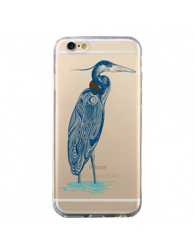 Coque iPhone 6 et 6S Heron Blue Oiseau Transparente - Rachel Caldwell