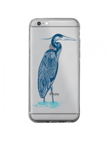 Coque iPhone 6 Plus et 6S Plus Heron Blue Oiseau Transparente - Rachel Caldwell