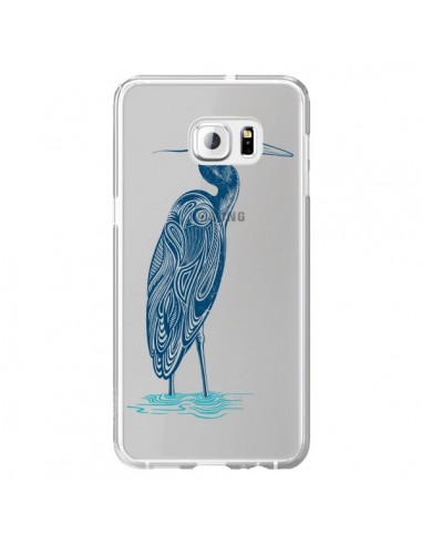 Coque Heron Blue Oiseau Transparente pour Samsung Galaxy S6 Edge Plus - Rachel Caldwell