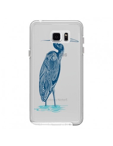 Coque Heron Blue Oiseau Transparente pour Samsung Galaxy Note 5 - Rachel Caldwell