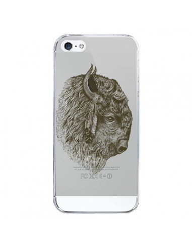 Coque iPhone 5/5S et SE Buffalo Bison Transparente - Rachel Caldwell