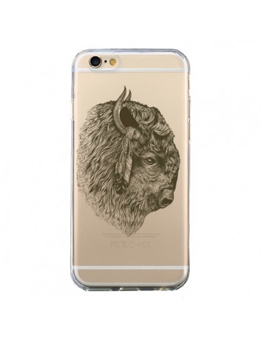 Coque iPhone 6 et 6S Buffalo Bison Transparente - Rachel Caldwell