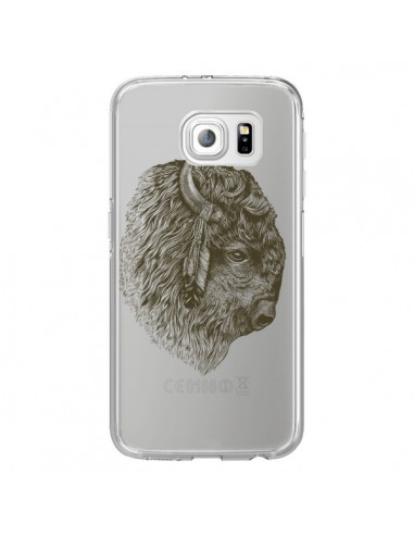 Coque Buffalo Bison Transparente pour Samsung Galaxy S6 Edge - Rachel Caldwell