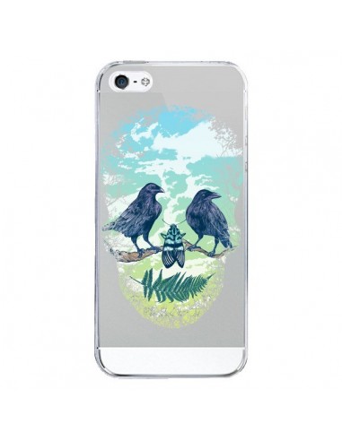 Coque iPhone 5/5S et SE Tête de Mort Nature Transparente - Rachel Caldwell