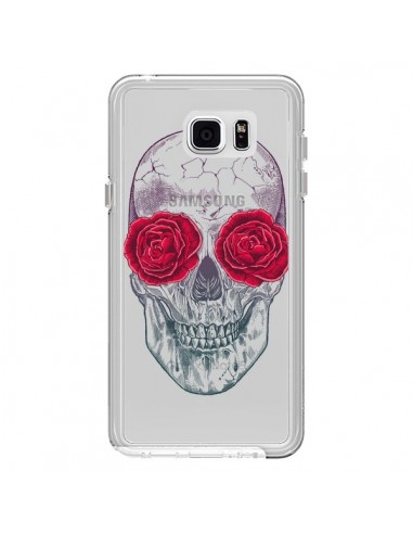 Coque Tête de Mort Rose Fleurs Transparente pour Samsung Galaxy Note 5 - Rachel Caldwell