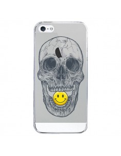 Coque iPhone 5/5S et SE Tête de Mort Smiley Transparente...